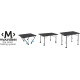 TABLE LINEAR BLACK 115 X 70 X 63/83 CM BRUNNER