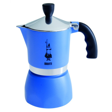 CAFETIERE FIAMMETTA 3 TASSES FLUO BLEU