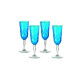 FLUTE A CHAMPAGNE (4 PCS) ROYAL TURQUOISE