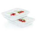 BOITES PLASTIQUES 1.5L RECTANGULAIRE SET 2 PIECES