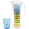 CARAFE + 4 GOBELETS COULEUR