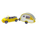 CARAVANE + VOITURE VW BEETLE 1056 JAUNE