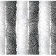 CHENILLE 60 X 185 GRIS ARGENT/BLANC