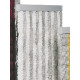 CHENILLE 60 X 185 GRIS ARGENT/BLANC