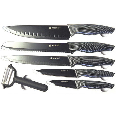 COFFRET DE 6 COUTEAUX ANTIADHESIFS LUXE