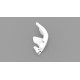 EMBOUT BANDEAU FRONTAL GAUCHE F80S BLANC