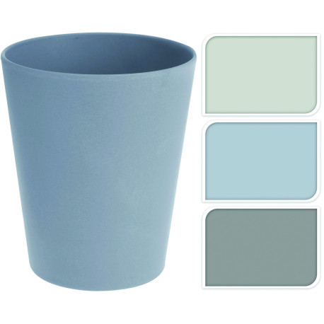 GOBELET FIBRES DE BAMBOU 350ML 3 ASS CLRS PASTEL x1PIECE