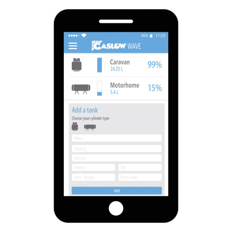 JAUGE BLUETOOTH + APPLICATION WAVE GASLOW