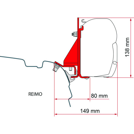 KIT COMBI RAIL BRACKET 2 X 8 CM POUR F45S
