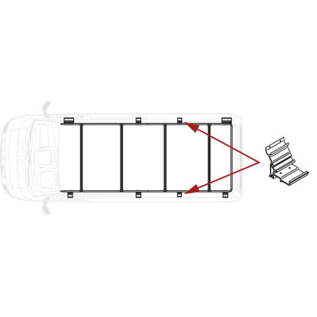 KIT ROOF RAIL D SUPER LONG (2 PATTES)