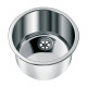 LAVABO ROND EN ACIER Ø INT. 360 MM- Ø EXT. 385 MM - H 180 MM