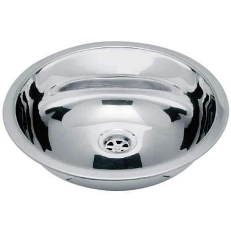 LAVABO SEMISPHERIC EN ACIER Ø INT. 260 MM- Ø EXT. 290 MM - H 120 MM