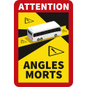 LOT DE 3 ETIQUETTES AUTOCOLLANTES ANGLE MORT