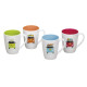 MUGS CAMPER SMILES - 4 PIECES