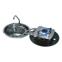 PLAQUE DE CUISSON 1 FEU + LAVABO Ø Int. 300 MM - Ø Ext 330 MM - HAUT. 180 MM