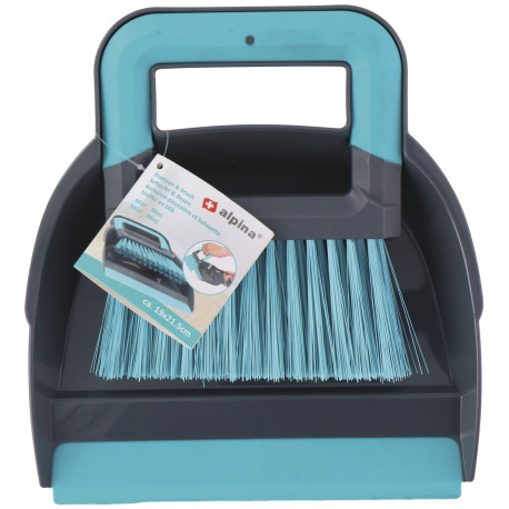 RAMASSE POUSSIERE COMPACT BLEU ET GRIS