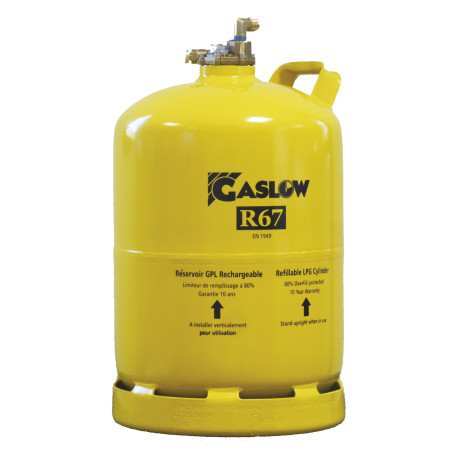 RESERVOIR RECHARGEABLE N°1 GASLOW 2,7KG R67 & CE GPL