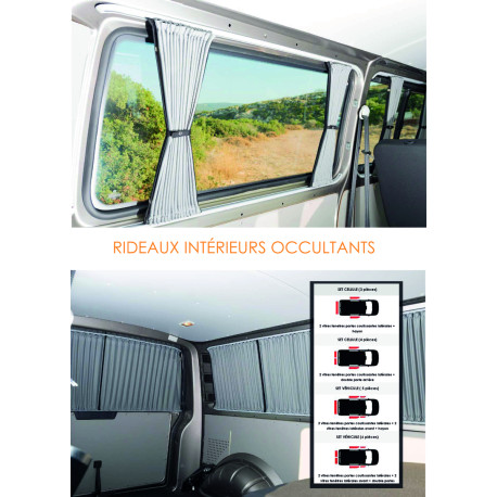 RIDEAUX INTER OCCULT FIAT07-2007 - 2 VITRES + DOUBLE PORTES