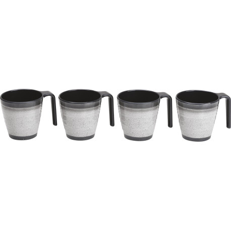 SET 4 MUGS GRANITE