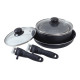 SET DE 3 CASSEROLES ET 1 POELE EMPILABLES
