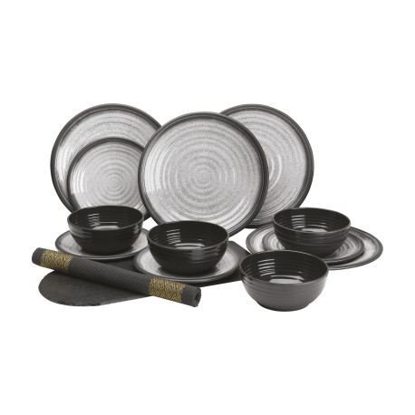 SET VAISSELLE GRANITE 12 PIECES