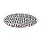 TAPIS NOIR ET BLANC DIAM 200 CM - 380 gr/m2 VINTAGE