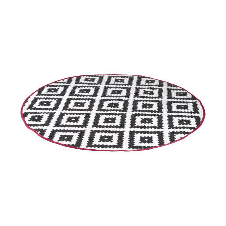 TAPIS NOIR ET BLANC DIAM 200 CM - 380 gr/m2 VINTAGE