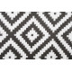 TAPIS NOIR ET BLANC DIAM 200 CM - 380 gr/m2 VINTAGE