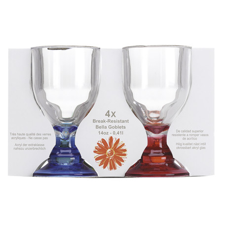 VERRE A EAU A PIEDS (4 PCS)