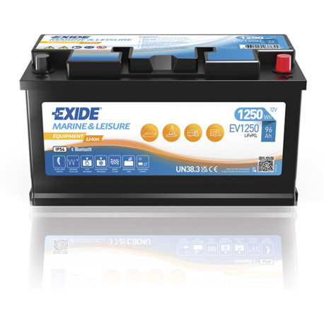 BATTERIE LITHIUM LFP04 MARINE & LOISIRS 96 Ah - 1250 WH BLUETOOTH - EXIDE