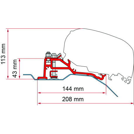 KIT DUCATO H2 SKYROOF 3 X 35 CM - FIAMMA