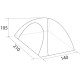TENTE IGLOO STRATO 2 AUTOMATIQUE VERT ET GRIS 2 PERSONNES BRUNNER
