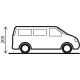 AUVENT POUR HAYON COMET VW T5/T6 200 X 200 X 205 CM GRIS ET BLEU BRUNNER