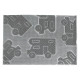 TAPIS CAOUTCHOUC TRIMMAT L 40 X 60 CM GRIS BRUNNER