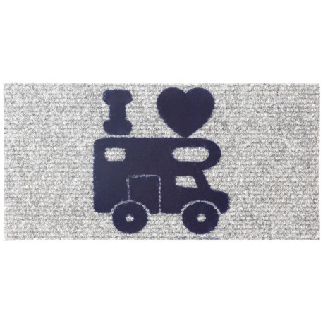 TAPIS DENTREE HELLO CAMPER 25 X 50 CM GRIS BRUNNER