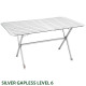 TABLE PLIANTE SILVER GAPLESS LEVEL 6 PLAN ENROULABLE 140 X 81 X 70 CM BRUNNER