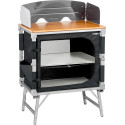 MEUBLE DE CUISINE CUBE AZABACHE 2 ETAGERES PARE-FEU AVEC PIEDS NOIR BRUNNER