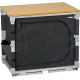 MEUBLE DE CUISINE CUBE AZABACHE 2 ETAGERES PARE-FEU AVEC PIEDS NOIR BRUNNER