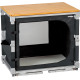 MEUBLE DE CUISINE CUBE AZABACHE 2 ETAGERES PARE-FEU AVEC PIEDS NOIR BRUNNER