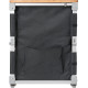 MEUBLE DE CUISINE CUBE AZABACHE 2 ETAGERES PARE-FEU AVEC PIEDS NOIR BRUNNER