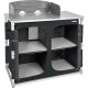 MEUBLE DE CUISINE AZABACHE DAILY CT 4 ETAGERES PARE-FEU NOIR BRUNNER