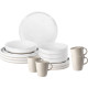 PACK VAISSELLE LUNCH BOX ODETTE BLANC 16 PIECES STONE TOUCH ANTIGLISSE BRUNNER