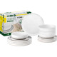 PACK VAISSELLE MIDDAY ODETTE BLANC 12 PIECES STONE TOUCH ANTIGLISSE BRUNNER