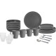 PACK VAISSELLE ALL INCLUSIVE DANS BOX DOLOMIT GRIS 36 PIECES STONE TOUCH ANTIGLISSE BRUNNER