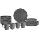 PACK VAISSELLE LUNCH BOX DOLOMIT GRIS 16 PIECES STONE TOUCH ANTIGLISSE BRUNNER