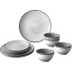 PACK VAISSELLE MIDDAY TIVOLI 12 PIECES MELAMINE ANTIGLISSE BRUNNER