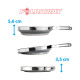 POELE PLIABLE VOLCANO FOLD-AWAY EN SILICONE ET INOX Ø 24 CM BRUNNER