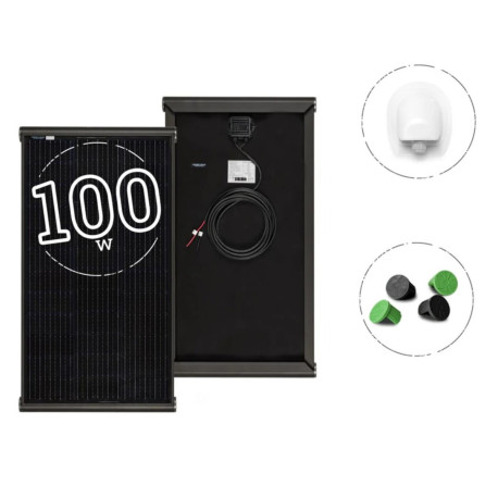 PANNEAU SOLAIRE MONOCRISTALLIN 100 W 1015X 540 X 55 MM BLACK BOOST
