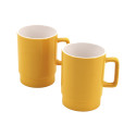 GOBELET EMPILABLES 2 PCS JAUNE