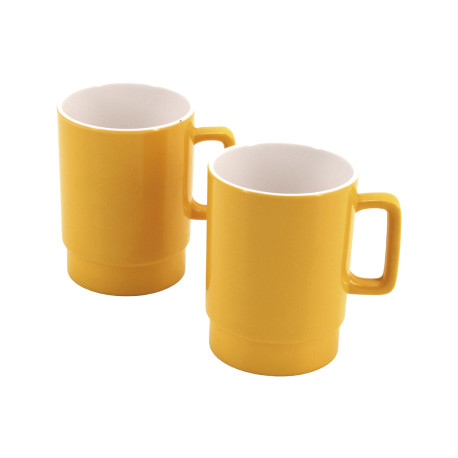 GOBELET EMPILABLES 2 PCS JAUNE